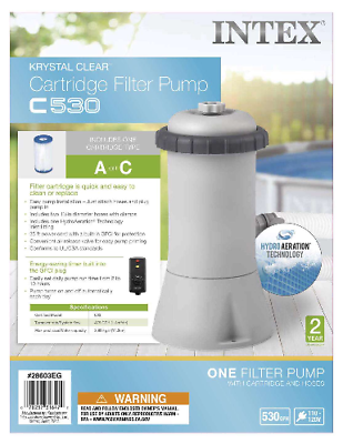 #ad #ad Intex Krystal Clear Above Ground Filter Pump 530 gal 14.1 in. H
