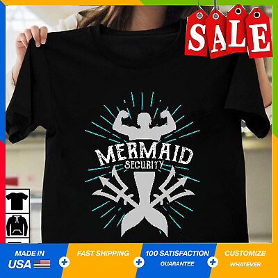 Merman Mermaid Security Shirt Cool Swimming Tee Shirt Unisex Full Size