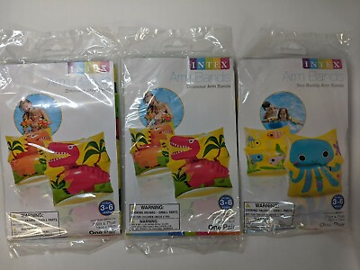 #ad #ad Lot of 3 Pairs Intex Swimming Arm Bands Mixed 3 6 Yrs Inflatable Arm Floaties
