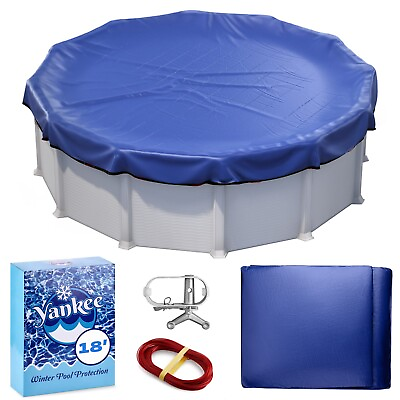 #ad 18 Ft. Round Above Ground Pool Cover Thick Lightweight Durable by Yankee Pool