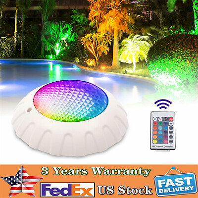 #ad Waterproof Underwater Pool Light Wall Mounting Remote Control for Swimming Pool