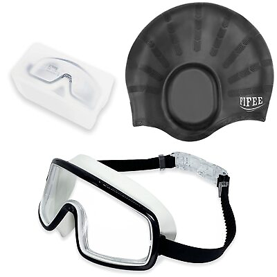 #ad Swim GoggleCap set for Adult Goggles Adult Swimming Wide Vision Swimming G...