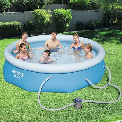#ad #ad Bestway 10#x27;X30quot; Fast Set Above Ground Swimming Pool Set w 330 GPH Filter Pump