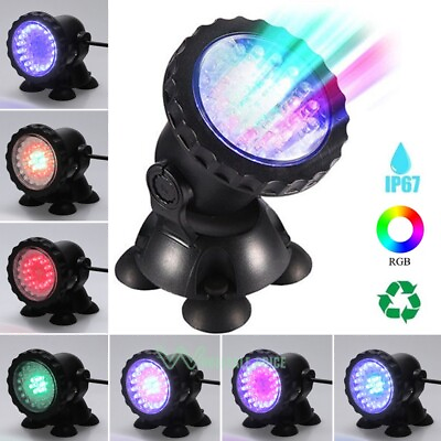 #ad 36LED Submersible Underwater Spot Light for Water Garden Pond Fish Tank Fountain