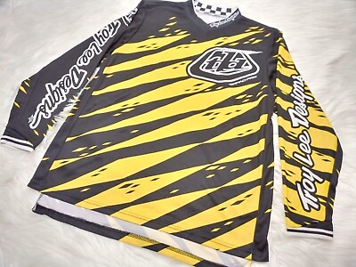 #ad Troy Lee Shirt Men Small Designs Motorcross GP Youth Jersey Racing Yellow Black