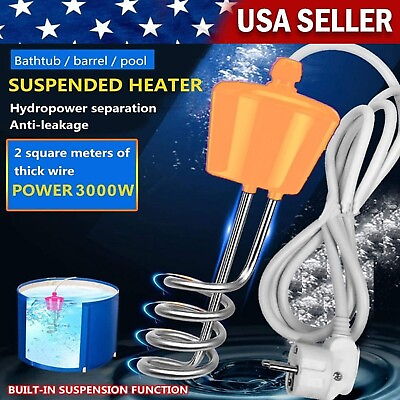 #ad #ad Water Heater Pool Swimming Electric SPA Thermostat Solar Tub 3000w Ground Hot