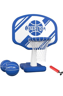 #ad Swimming Pool Basketball Hoop with Base Outdoor Basketball Hoop for Pool Gaming