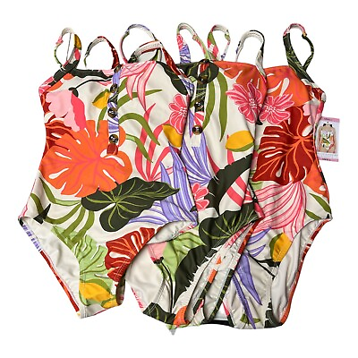 #ad Social Standard by Sanctuary Tropical One Piece Swimsuit Swimming Size Small