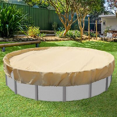 #ad #ad 12 FT Round Above Ground Pool Winter Pool Cover Includes Retractor and Cable ...