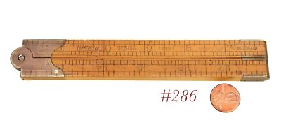 #ad architect RULE RULER LUFKIN TOOLS 681 A boxwood brass