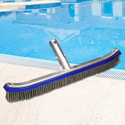 #ad Heavy Duty Pool Brush 18 inch Swimming Pool Cleaning Brush With Steel Bristles の