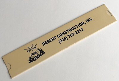 #ad Vintage DESERT CONSTRUCTION INC. Concrete Slide Rule Volume Calculator AZ 1970s