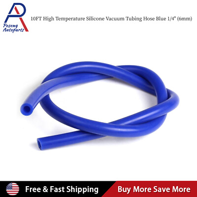 #ad 10 Feet ID: 1 4quot; 6mm Silicone Vacuum Hose Tube High Performance Blue