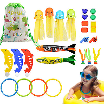 #ad #ad Pool Diving Toys Games 26PCS Swimming Pool Toys with Rings
