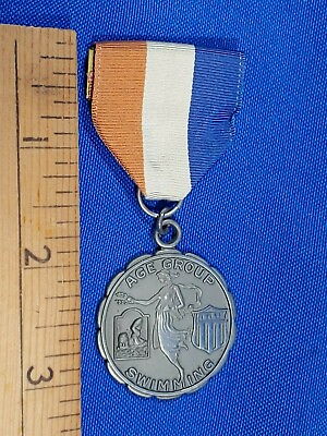 1962 AAU Age Group Junior Olympics Indiana medal pin badge swimming 50 Meter