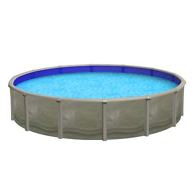 #ad New Bluewave Trinity 21#x27; Round 32 In Deep Steel Wall Pool W 3 In Top Rail