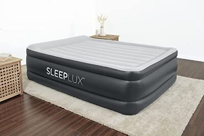 SLEEPLUX Durable Air Mattress with Built in Pump Pillow and USB 22quot; Tall Queen