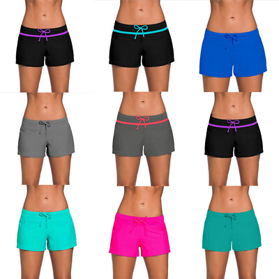 #ad Shorts Women#x27;s Pants Bikini Trunks Bottoms Swim Swimming Swimsuit Beach