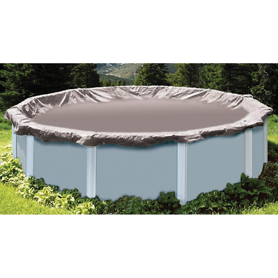 #ad Winter Pool Cover 25 ft. Round Silver Heavy Duty Above Ground For 21 ft. Pool