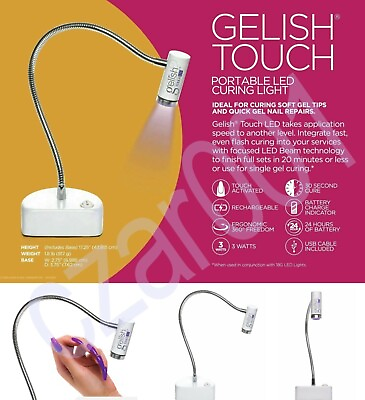 Harmony Gelish Touch LED Light with USB Cord PORTABLE AND RECHARGABLE