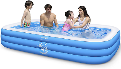 #ad Inflatable Swimming Pools 118″ X 71″ X 22″ Blow up Swimming Pools for Kids