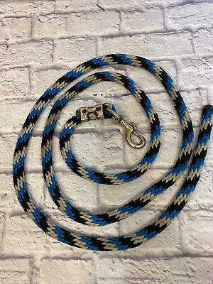 #ad #ad Horse Lead Rope Gray Blue Black Equine Used Cheap Tack