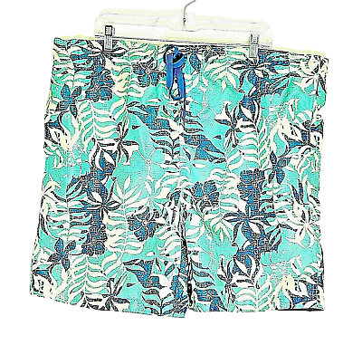 #ad Swim Trunks Board Shorts It#x27;s 5 o clock Somewhere Blue Floral 2 XL 44quot; Lined