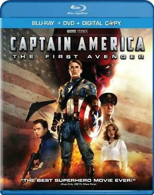 Captain America: The First Avenger Two Disc Blu ray DVD Combo D VERY GOOD