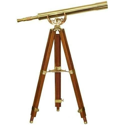 Barska Anchor Master 18 x 50 Brass Maghoney Refractor Standing Telescope Tripod