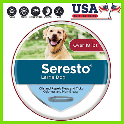 Seresto Flea and Tick Collar for Large Dogs Above 18 lbs USA