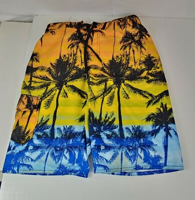 #ad #ad Youth Colorful Hawaiian Shorts Surfboard Swim Trunks Medium Winter Pricing