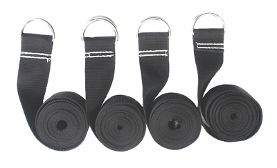 #ad Inflatable Bounce House Straps 15#x27; Long Black 4 Pack D Rings Commercial Slides