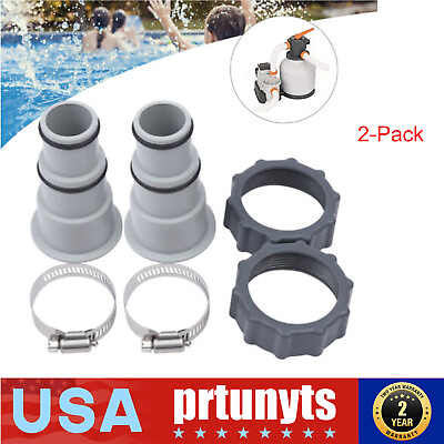 Intex Hose Adapter Pool Filter Pump Parts Conversion Fitting Kit 2x Replacement