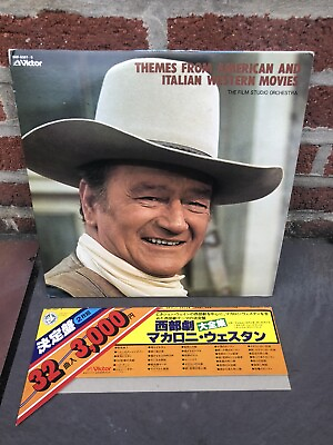#ad JOHN WAYNE COVER Themes From American amp;Italian Western Movies 2 LP JAPAN w OBI