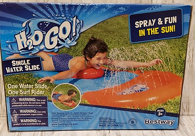 #ad Bestway H20 GO Single Water Slide* Drench Pool* 18 Feet*New*Free Shipping