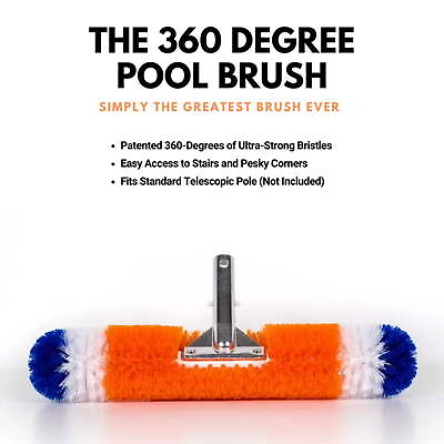 #ad 360 Degree Surround Pool Cleaning Brush Accessory