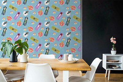 #ad 3D Summer Swimming Wallpaper Wall Mural Removable Self adhesive Sticker6697