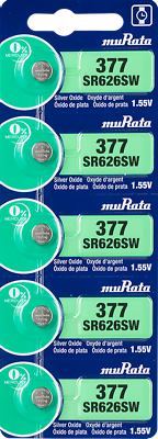 #ad MURATA SONY 377 SR626SW 5 piece SR626 V377 Watch Battery USA seller