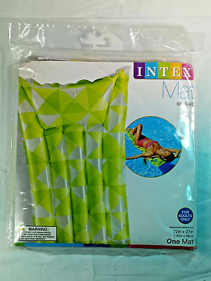 #ad #ad New Intex Swimming Pool Fashion Mosaic Air Mat Green 72quot;x 27quot;