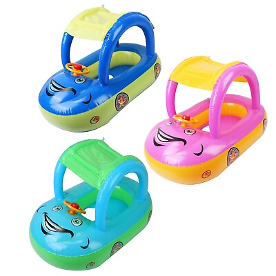 #ad #ad Baby Inflatable Pool Float Car Shaped Toddler Swimming Float Boat Pool WaterPlay