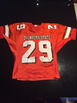 #ad Game Worn Used Oklahoma State Cowboys Football Jersey #29 Sports Belle S M