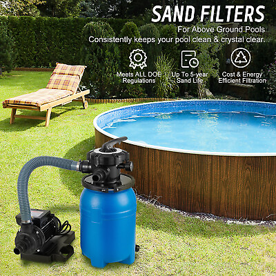 #ad 2640GPH 10000 Gallon 10quot; Above Ground Swimming Pool Sand Filter with 1 3hp Pump