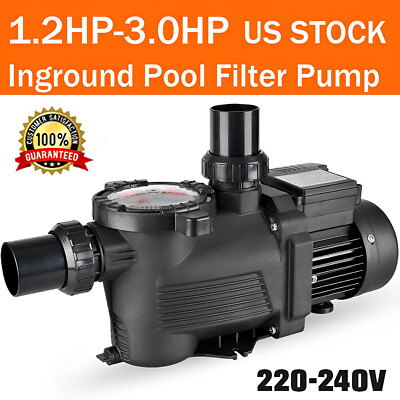 #ad 3HP Swimming Spa Pool Pump motor Super Flow Strainer above In ground 220 240v