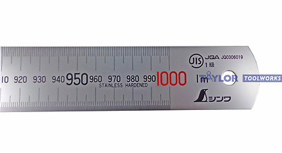 #ad Metric Machinist Rule Rule Scale Shinwa 1000 mm Rigid quot;Zero Glarequot; .5mm amp; mm