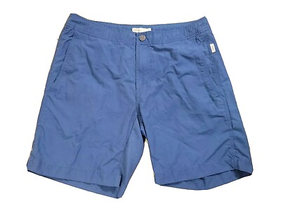 Onia The Calder Blue Swim Trunks Board Shorts Pocket 31 Mesh Lined HOLE Scuffs