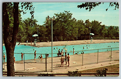 #ad #ad Tomah Wisconsin Olympic Size Public Swimming Pool Vintage Postcard