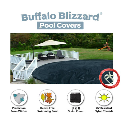 #ad Buffalo Blizzard Deluxe Plus Round Above Ground Swimming Pool Winter Cover