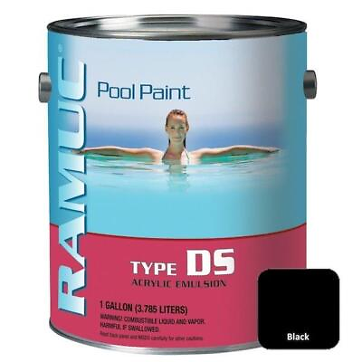 #ad Ramuc Type DS Acrylic Pool Paint 1 Gallon Black 910132101