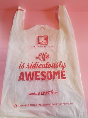 #ad Life ridiculously AWESOME KMART 12quot; x 20quot; PLASTIC SHOPPING BAG