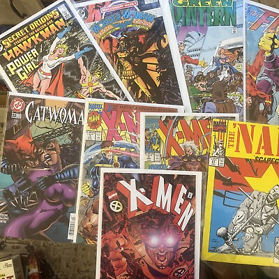 Lot Of 9 DC And Marvel Comic Books Good Condition